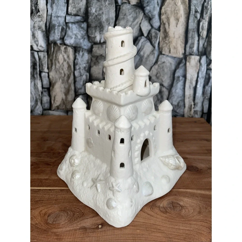 PARTYLITE Sand Castle 2000 Tea Light Candle Holder Farmhouse Beach P7306 - Picture 2 of 10